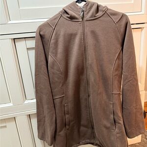 Athleta Chocolate Brown Fleece-Lined Jacket